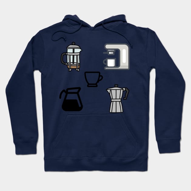 Cute Coffee Makers Hoodie by JonHerrera